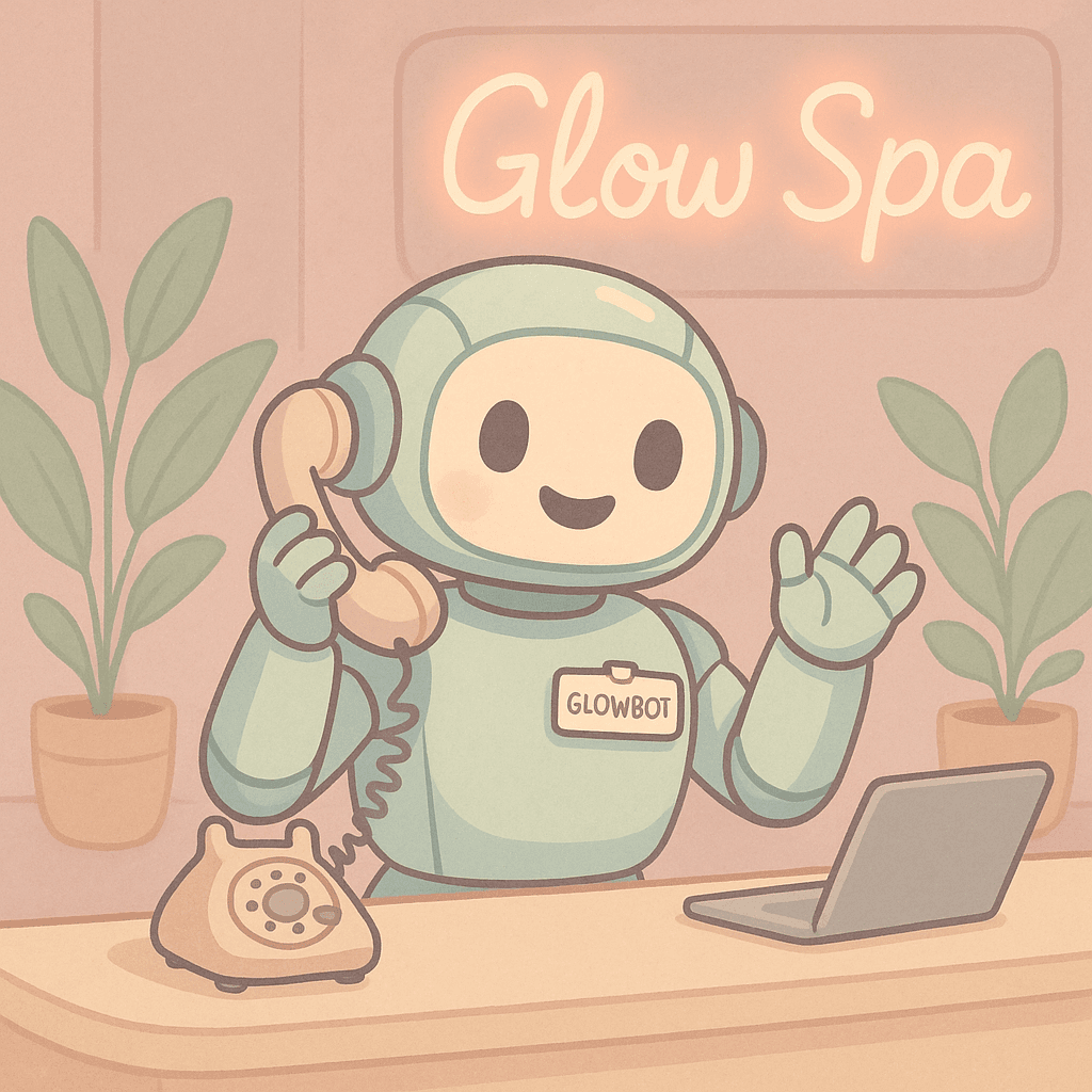 Glowbot AI Assistant - Your friendly spa receptionist robot